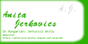 anita jerkovics business card